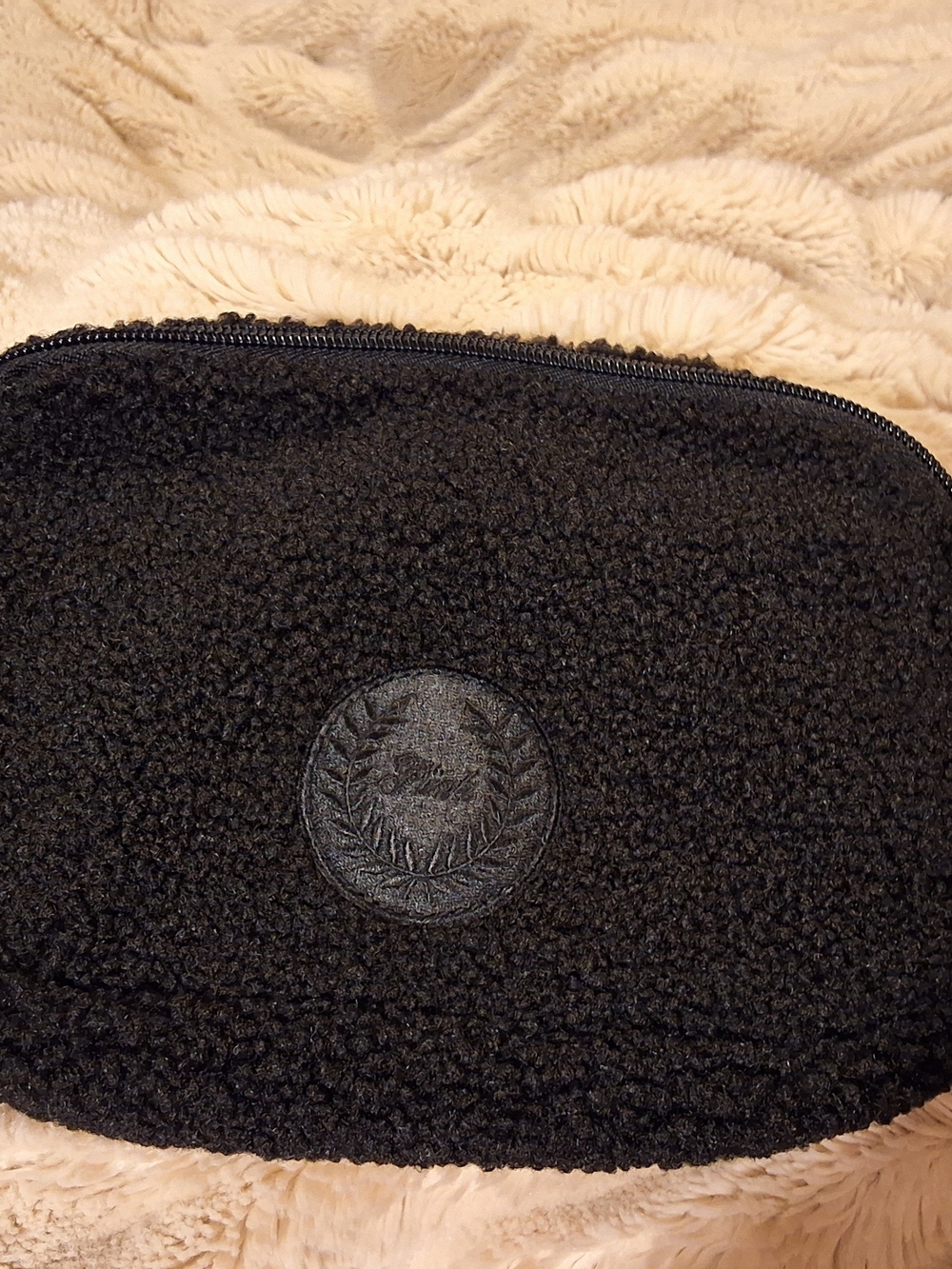 PINK Victoria's Secret Black Sherpa Crossbody Bag